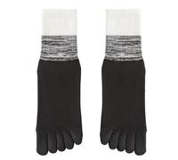 EWUHYFP Chaussettes Yoga 1/3 paires de chaussettes Yoga for femmes, en coton, à cinq orteils, Pilates, antidérapantes, avec poignée Silicone, bas sport for dégradé couleur(1Pairs black)