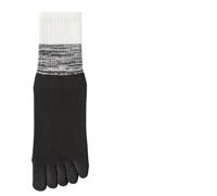 EWUHYFP Chaussettes Yoga 1/3 paires de chaussettes Yoga for femmes, en coton, à cinq orteils, Pilates, antidérapantes, avec poignée Silicone, bas sport for dégradé couleur(3Pairs black)