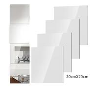 EWUHYFP Ensemble de 4/8 miroirs Autocollants, Carreaux Miroir carrés 2 mm d'épaisseur, Flexibles et incassables(8PCS)