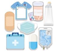 EWUHYFP Ensemble de Notes Autocollantes colorées et Amovibles sur Le thème des Soins Infirmiers, 30 Feuilles