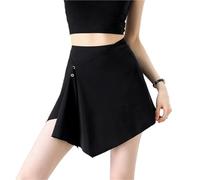 EWUHYFP Jupe de Golf Jupe de Yoga avec Short, Taille Haute, contrôle du Ventre, survêtement en Maille Respirante, entraînement d'été(Black,XX-Large)