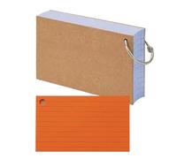 EWUHYFP Lot de 50 Blocs-Notes à Reliure, carnet Notes Portable, Mots, Cartes, Feuilles Mobiles, Joli(Orange)