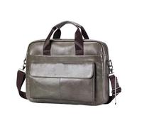 EWUHYFP Mallette Sac for hommes en cuir véritable porte-documents for ordinateur portable 14 Messenger portefeuille d'affaires for Document A4 En Voyage D'Affaires(Grey)