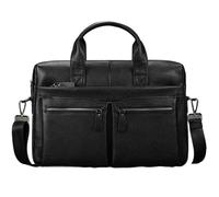 EWUHYFP Mallette Sacoche d'affaires for Homme, Sac à Main en Cuir véritable for Ordinateur Portable 15 Pouces, bandoulière for A4 en Voyage d'affaires(Design3-black)