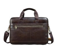 EWUHYFP Mallette Sacoche d'affaires for Homme, Sac à Main en Cuir véritable for Ordinateur Portable 15 Pouces, bandoulière for A4 en Voyage d'affaires(Design1-brown)