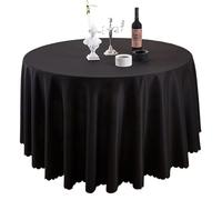 EWUHYFP Nappe Ronde Nappe décorative de Mariage nappes Rondes Couverture Table à Manger décor Banquet d'anniversaire la Maison DéCoration De Bureau(Black,160cm Round)