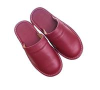 EWUHYFP Pantoufles En Cuir Bon Marché For Hommes, Chaussures D'intérieur, Grande Taille 47-48, Mules For Hommes, Pantoufles Fermées, Chaussures De Couple Unisexes(Rose,37-38)