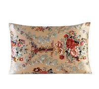 EWUHYFP Taie D Oreiller en Soie Taie d'oreiller en Soie de mûrier des Deux côtés avec Fermeture éclair 16MM imprimée Couleurs Chambre à Coucher(Color-21,40x80cm)