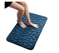 EWUHYFP Tapis de Bain en Relief pavé Tapis antidérapants dans Le lavabo Sol côté Baignoire paillasson Salle Douche Coussin Mousse à mémoire Forme(Dark Blue)
