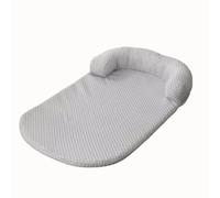 EWUHYFP Tapis Rafraichissant Chien Dog Bed Removable Ice Silk Cooling Pet Mat Ati-Slip Cat with Pillow Fabric Cushion Summer(Grey,XS-55x40cm)