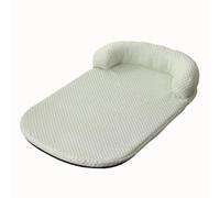 EWUHYFP Tapis Rafraichissant Chien Dog Bed Removable Ice Silk Cooling Pet Mat Ati-Slip Cat with Pillow Fabric Cushion Summer(Green,S-65x50cm)
