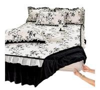 EWUHYFP Winter Milk Fleece Bed Skirt Single Piece Thickened Mattress Cover Non-Slip, No Pillowcase(A,120x200cm 1pcs)