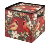 Ewusp Boîte de rangement pour boules de Noël avec fermeture éclair et séparateurs réglables pour 64 décorations de Noël
