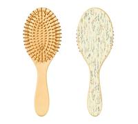 Ewusp Brosse à cheveux démêlante à petites fleurs pour homme et femme - Antistatique et démêlante - Brosse à cheveux humides et secs pour cheveux bouclés, épais, ondulés et fins