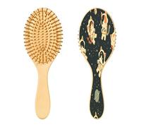 Ewusp Brosse à cheveux démêlante en forme de chats mignons pour homme et femme, antistatique, démêlante, brosse à cheveux humides et secs pour cheveux bouclés, épais, ondulés et fins