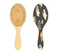 Ewusp Brosse à cheveux démêlante en forme de chats mignons pour homme et femme, antistatique, démêlante, brosse à cheveux humides et secs pour cheveux bouclés, épais, ondulés et fins