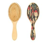 Ewusp Brosse à cheveux démêlante vintage en forme de champignons pour homme et femme, antistatique, démêlante, brosse à cheveux humides et secs pour cheveux bouclés, épais, ondulés et fins