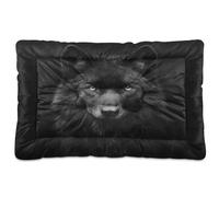 Ewusp Cool Wolf Lit apaisant pour chiens de petite, moyenne et grande taille - Matelas lavable doux et confortable avec fond antidérapant - 91 x 60 x 6 cm