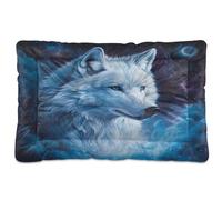 Ewusp Cool Wolf Lit apaisant pour chiens de petite, moyenne et grande taille - Matelas lavable doux et confortable avec fond antidérapant - 60 x 46 x 4,5 cm