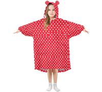 Ewusp Couverture à capuche portable en flanelle avec poche pour enfants, motif à pois blancs, a, L