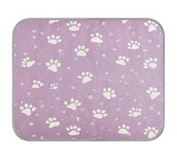 Ewusp Dog Paws Tapis rafraîchissant pour chien 50 x 70 cm Résistant aux rayures Tapis rafraîchissant en soie glacée Tapis de couchage pour chiens et chats