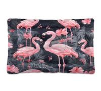 Ewusp Flamingo Lit apaisant pour chiens de petite, moyenne et grande taille - Matelas lavable doux et confortable avec fond antidérapant - 91 x 60 x 6 cm