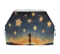 Ewusp Girl Stars Housse universelle pour barbecue à gaz avec sangles réglables, résistante à la décoloration et aux UV