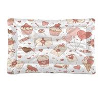 Ewusp Hearts Candy Lit apaisant pour chien de petite, moyenne et grande taille - Lavable - Doux et confortable - Avec fond antidérapant - 91 x 60 x 6 cm