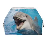 Ewusp Housse de barbecue Dauphin universelle très résistante et imperméable avec sangles réglables, résistante à la décoloration et aux UV