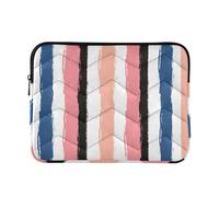 Ewusp Housse de protection imperméable et résistante aux chocs pour ordinateur portable 14" Motif rayures aquarelle 34 x 26 x 2 cm