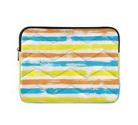 Ewusp Housse de protection imperméable et résistante aux chocs pour ordinateur portable 14" Motif rayures aquarelle 34 x 26 x 2 cm