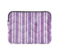 Ewusp Housse de protection imperméable et résistante aux chocs pour ordinateur portable 14" Motif rayures aquarelle 34 x 26 x 2 cm