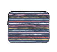 Ewusp Housse de protection imperméable et résistante aux chocs pour ordinateur portable 14" Motif rayures aquarelle 34 x 26 x 2 cm