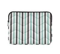 Ewusp Housse de protection imperméable et résistante aux chocs pour ordinateur portable 14" Motif rayures aquarelle 34 x 26 x 2 cm