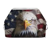 Ewusp Housse de protection universelle pour barbecue à gaz avec sangles réglables, résistante à la décoloration et aux UV Motif drapeau américain Falcon