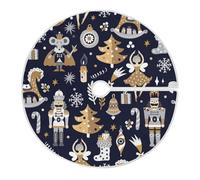 Ewusp Jupe de Sapin de Noël Casse-Noisette 91,4 cm Grand Tapis de Sapin de Noël Décorations de Noël pour intérieur ou extérieur