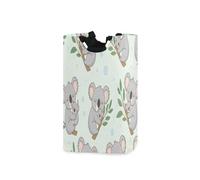 Ewusp Koala Panier à linge 50 L, panier à linge imperméable avec poignées, panier à linge pliable, bac de rangement autonome en tissu pour salle de bain, chambre à coucher, dortoir et chambre d'enfant