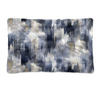 Ewusp Lit apaisant à l'aquarelle pour chiens de petite, moyenne et grande taille - Lavable - Doux et confortable - Avec fond antidérapant - 60 x 46 x 4,5 cm