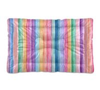 Ewusp Lit apaisant à rayures aquarelle pour chiens de petite, moyenne et grande taille - Matelas lavable doux et confortable avec fond antidérapant - 60 x 46 x 4,5 cm