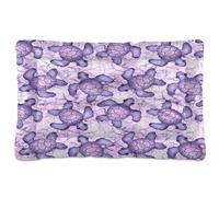Ewusp Lit apaisant en forme de tortue de mer pour chiens de petite, moyenne et grande taille - Matelas lavable doux et confortable avec fond antidérapant - 60 x 46 x 4,5 cm