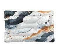 Ewusp Lit apaisant pour chien de petite, moyenne et grande taille - Lavable - Motif aquarelle - Tapis de sol doux et confortable avec fond antidérapant - 91 x 60 x 6 cm