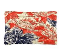 Ewusp Lit apaisant pour chien de petite, moyenne et grande taille - Lavable - Motif pivoine - Doux et confortable - Avec fond antidérapant - 91 x 60 x 6 cm