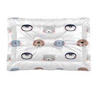 Ewusp Lit apaisant pour chien de petite, moyenne et grande taille - Motif animaux arctiques mignons - Lavable - Doux et confortable - Tapis de sol avec fond antidérapant - 91 x 60 x 6 cm