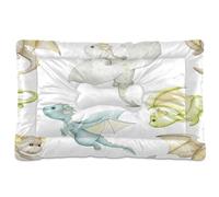 Ewusp Lit apaisant pour chien de petite, moyenne et grande taille, motif dragon de dessin animé, matelas lavable doux et confortable avec fond antidérapant, 60 x 46 x 4,5 cm