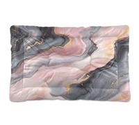 Ewusp Lit apaisant pour chien de petite, moyenne et grande taille - Motif marbre abstrait - Lavable - Doux et confortable - Avec fond antidérapant - 60 x 46 x 4,5 cm