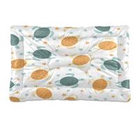 Ewusp Lit apaisant pour chien de petite, moyenne et grande taille - Motif tortue de dessin animé - Matelas lavable doux et confortable avec fond antidérapant - 91 x 60 x 6 cm