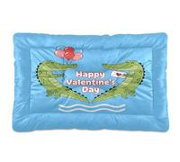 Ewusp Lovely Crocodiles Lit apaisant pour chien de petite, moyenne et grande taille - Lavable - Doux et confortable - Avec fond antidérapant - 60 x 46 x 4,5 cm