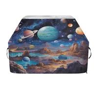 Ewusp Planets and Stars Housse de barbecue universelle résistante et imperméable avec sangles réglables, résistante à la décoloration et aux UV