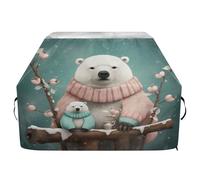 Ewusp Polar Bear Housse de protection universelle pour barbecue à gaz avec sangles réglables, résistante à la décoloration et aux UV