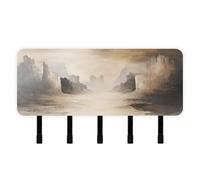 Ewusp Porte-clés mural à motif aquarelle avec organiseur de courrier et 5 crochets auto-adhésifs à suspendre pour cuisine, couloir ou porte, décoration d'intérieur